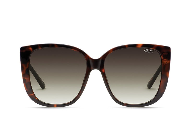 QUAY - Ever After Sunglasses in Tort/Smoke to Taupe Lens