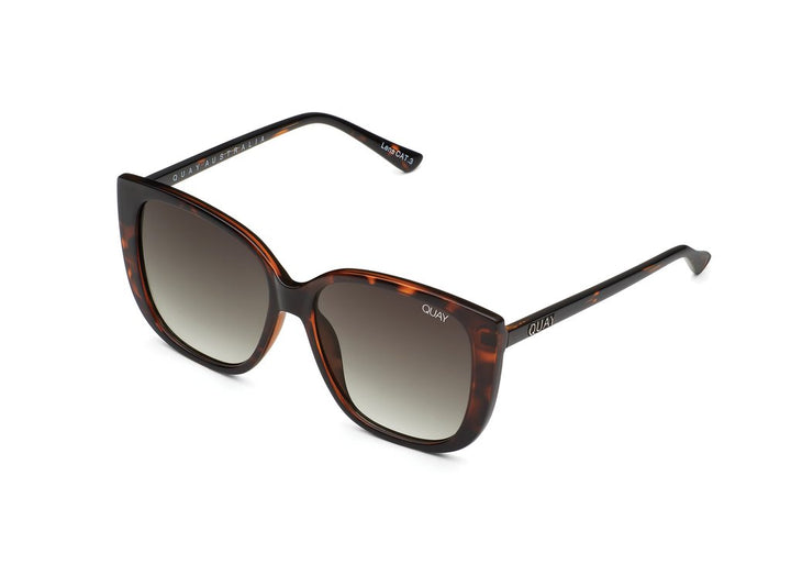 QUAY - Ever After Sunglasses in Tort/Smoke to Taupe Lens