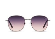 QUAY - Jezabell Sunglasses in Gunmetal/Navy to Peach Lens