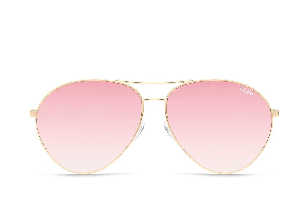 Quay - Just Sayin Sunglasses - Gold/Pink