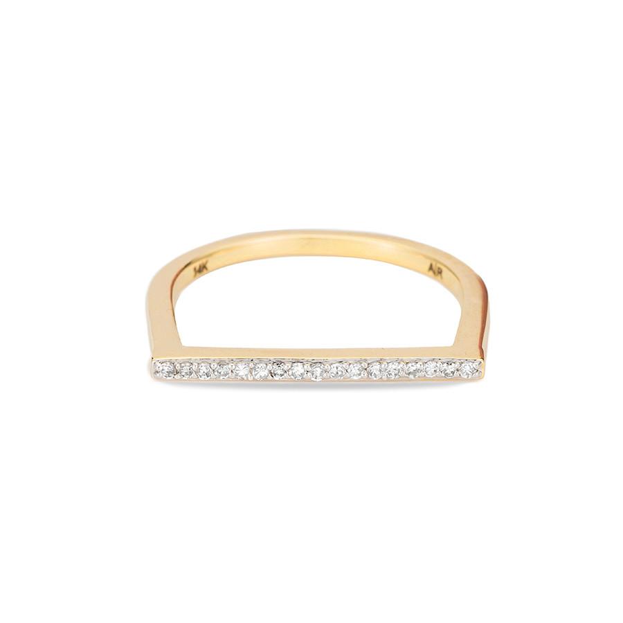 Adina - Pave Flat Bar Ring Y14