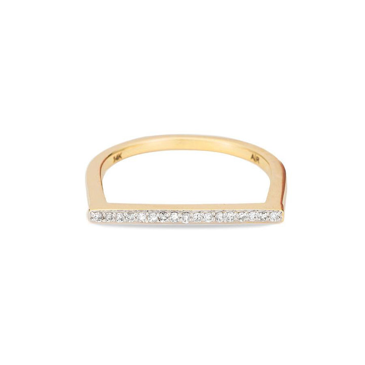 Adina - Pave Flat Bar Ring Y14