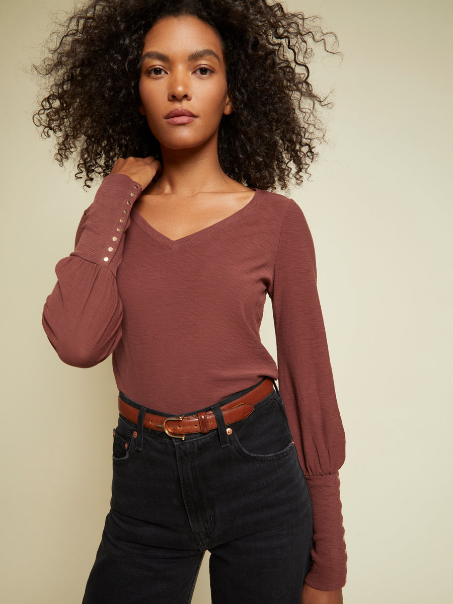 Nation LTD - Renata V-Neck w/ Exaggerated Sleeve in New Mexico