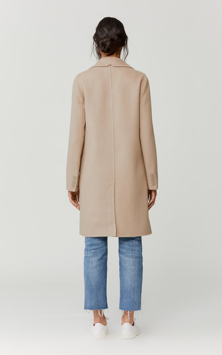 Soia & Kyo - Rive Double-face Wool Coat in Almond