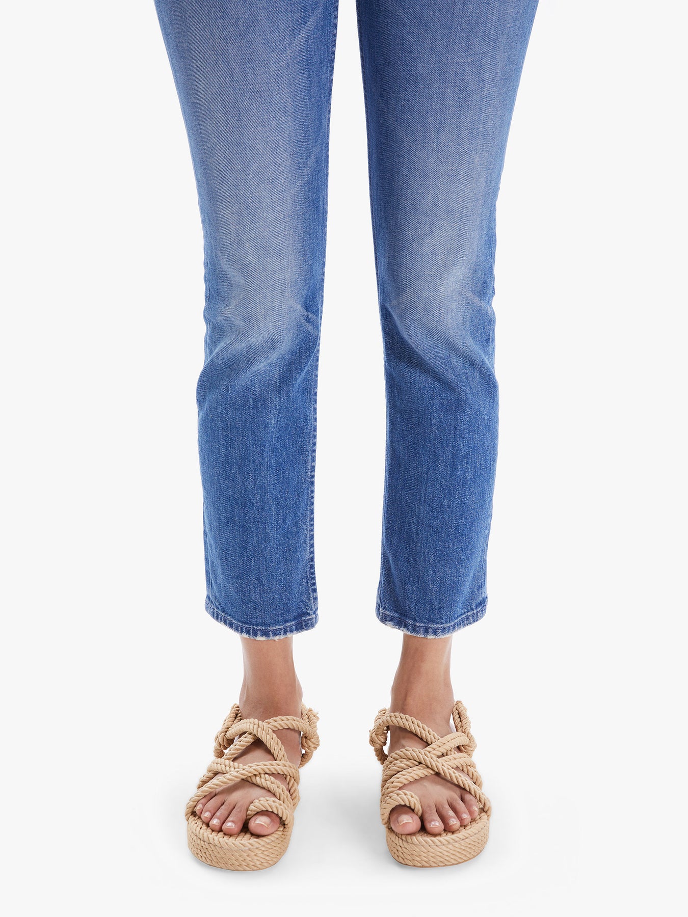 Mother - High Waisted Rider Ankle in Running with Scissors