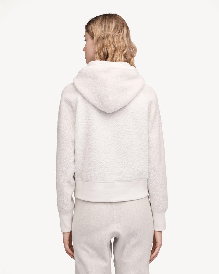 Rag & Bone - Sherpa Fleece Hoodie - Eggshell