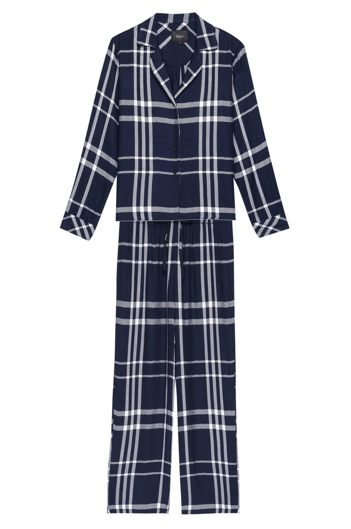 Rails - Long Sleeve Trouser Set - Cadet/White