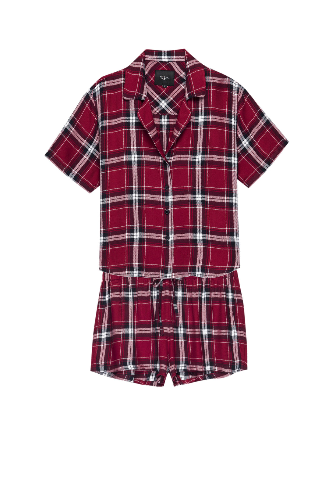Rails - Short Sleeve Short Set - Crimson/Navy