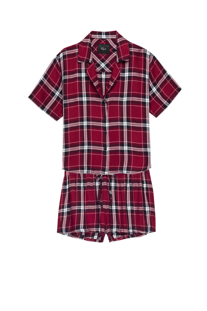 Rails - Short Sleeve Short Set - Crimson/Navy