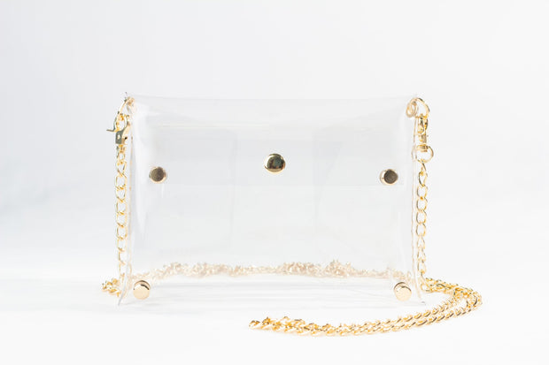 Clearly Handbags - Rainey See-Through Bag in Gold