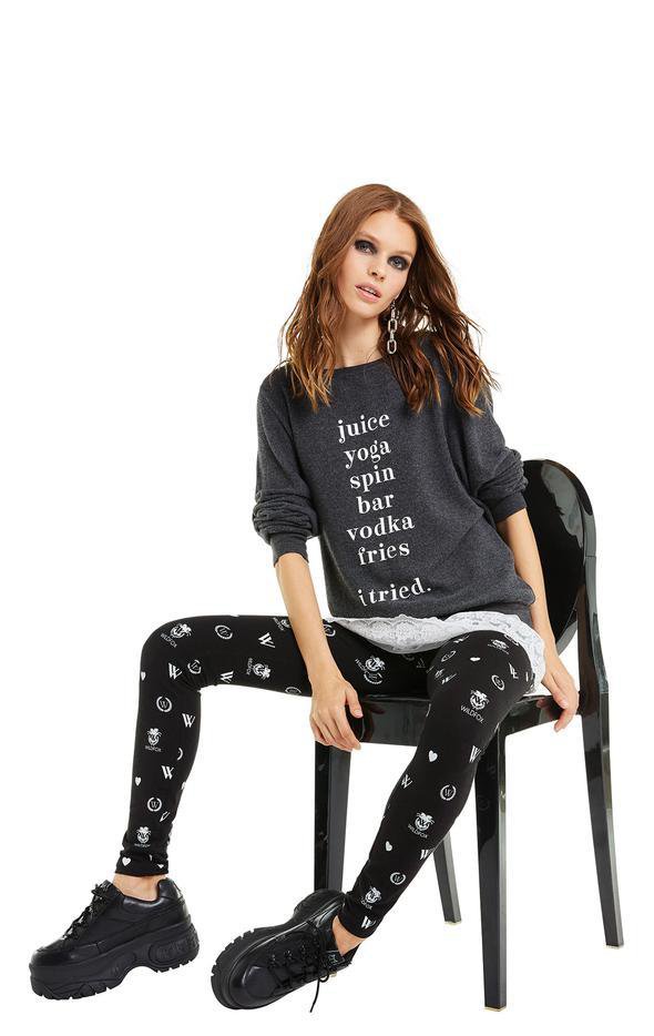 WILDFOX - I tried baggy beach jumper in Clean Black