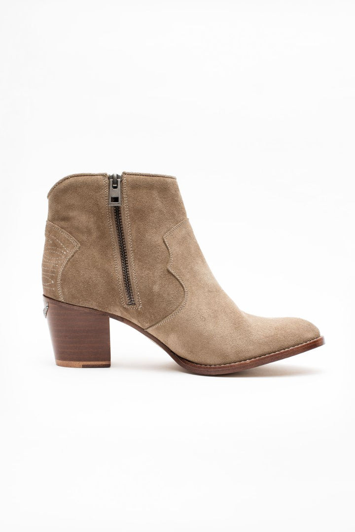 Zadig & Voltaire - Molly Suede Boots Taupe