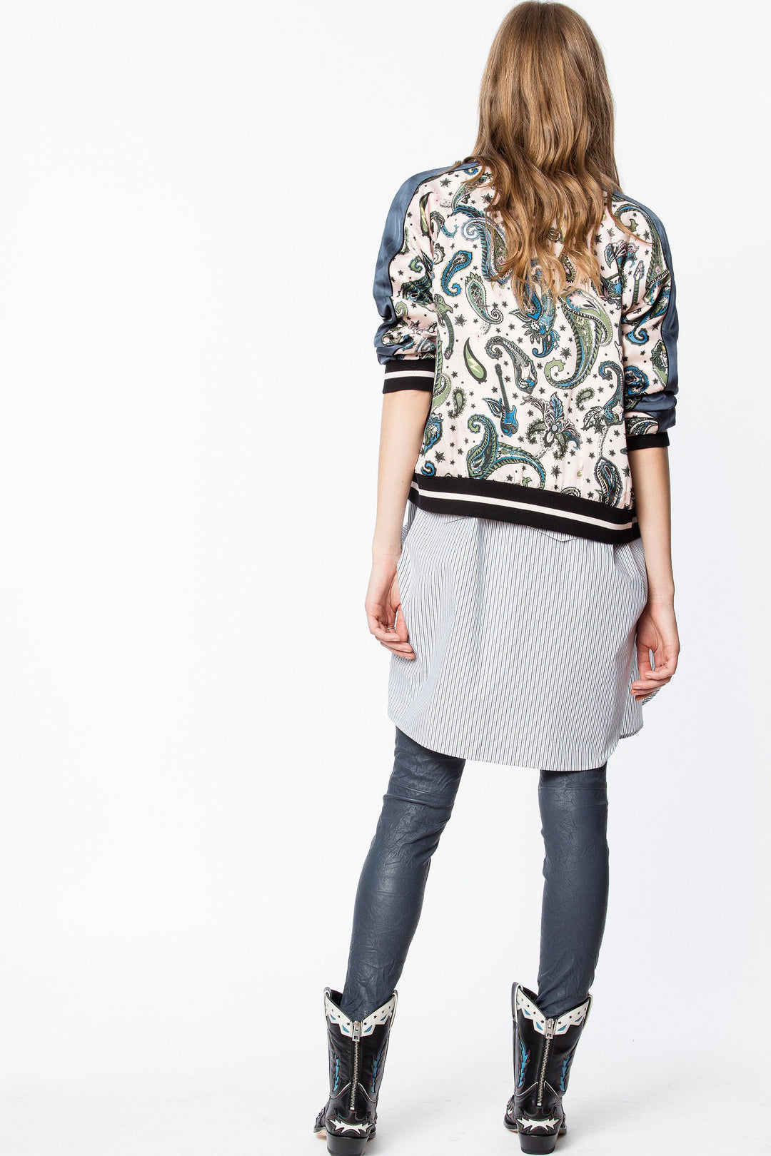 Zadig & Voltaire - Billy Reversible Bomber Jacket in Paisley Corolle