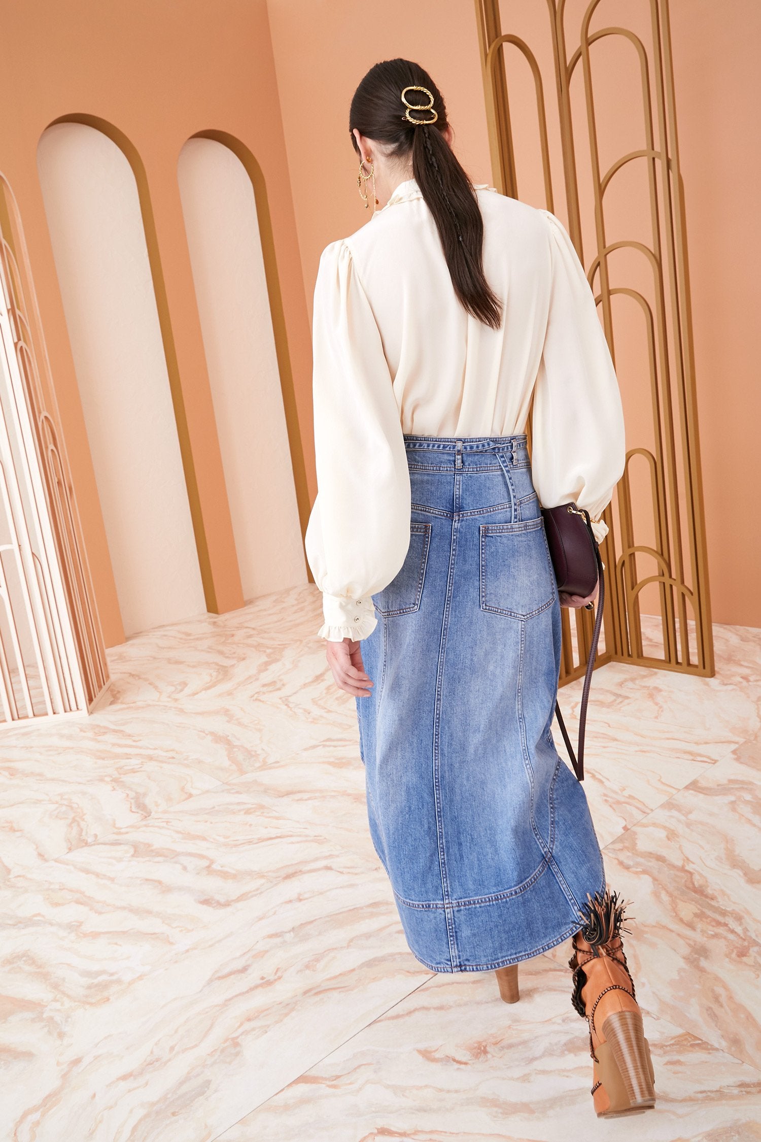Ulla Johnson - Arden Skirt in Medium Wash – Blond Genius