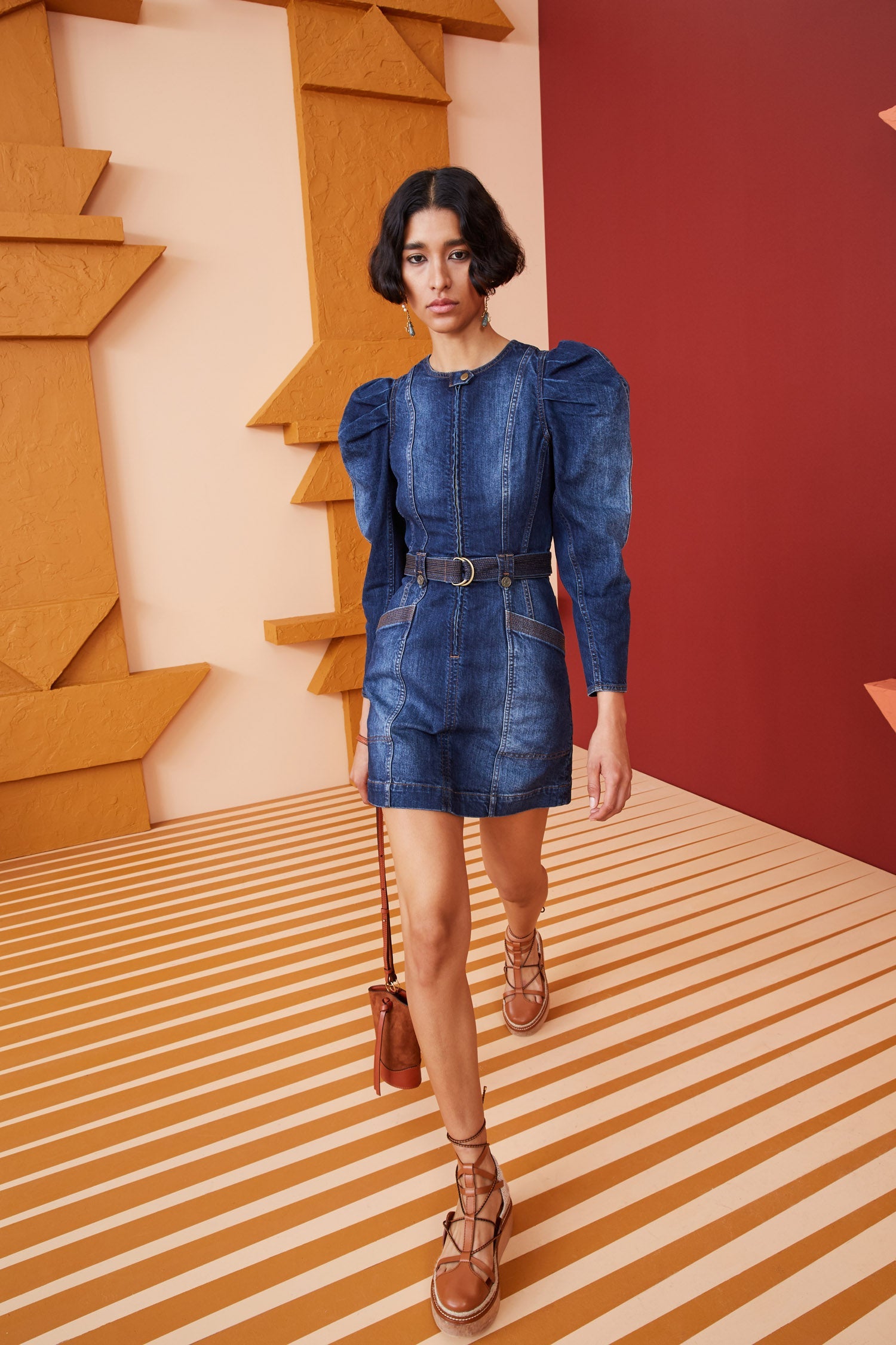 Ulla Johnson Cori Dress in Dark Wash Blond Genius