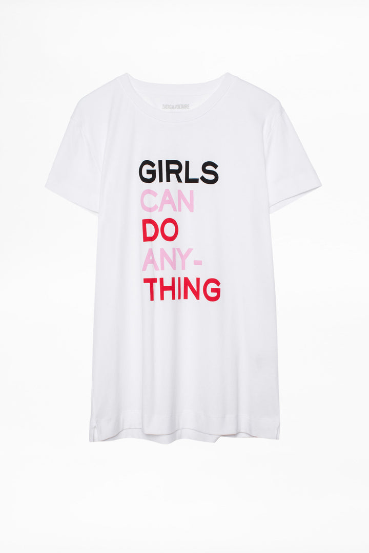 Zadig & Voltaire - Walk Girls "Girls Can Do Anything" Shirt Blanc