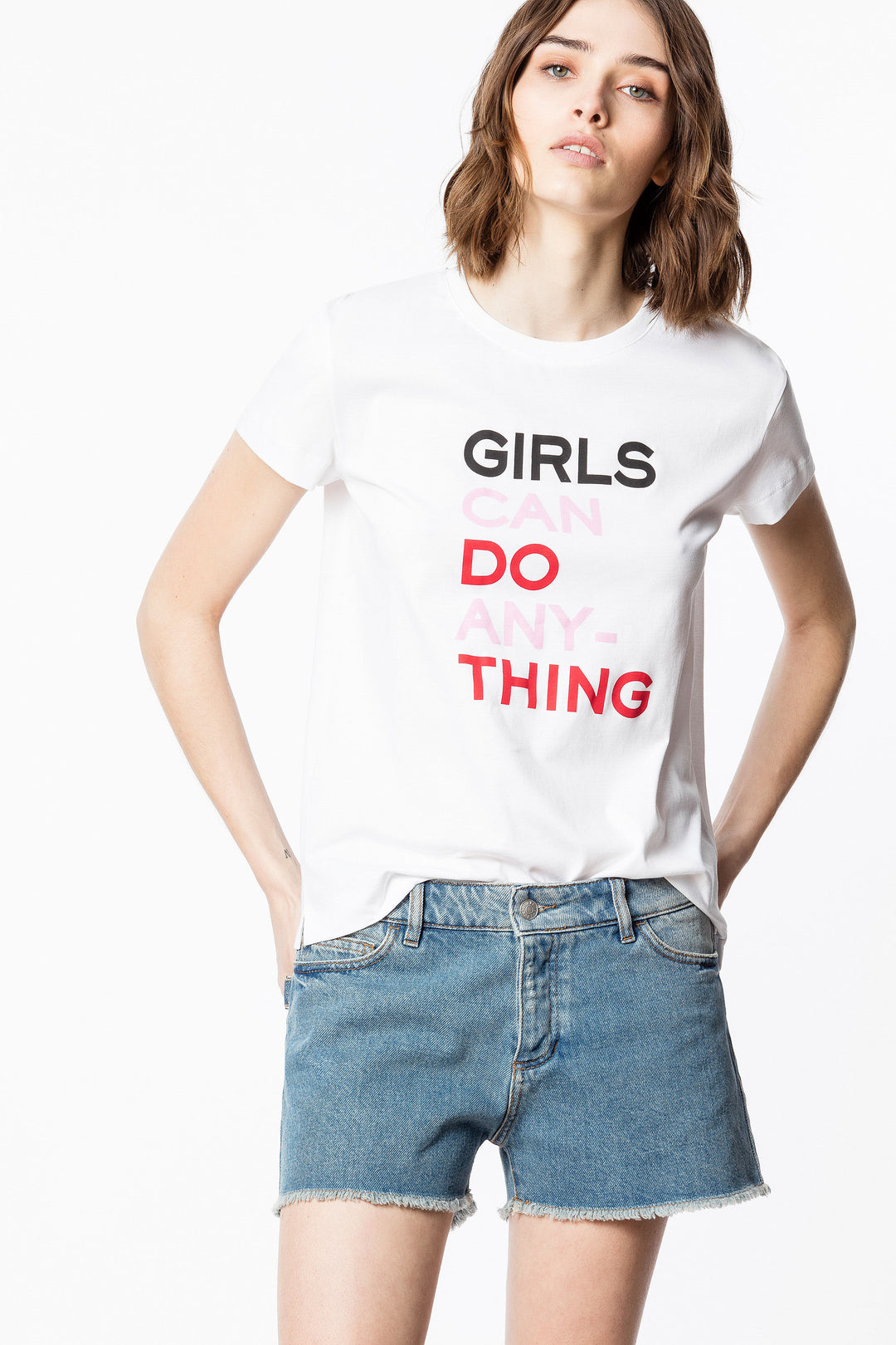 Zadig & Voltaire - Walk Girls "Girls Can Do Anything" Shirt Blanc