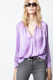 Zadig & Voltaire - Tink Satin Tunic in Mauve