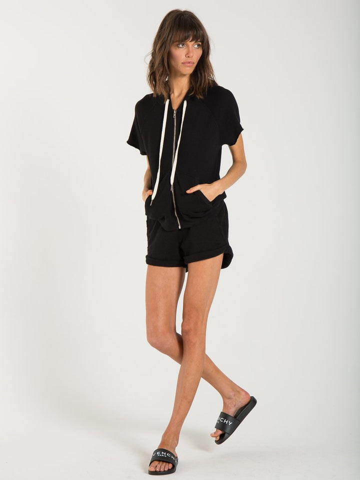 n:Philanthropy - Waldo Short Sleeve Zip in Black Cat