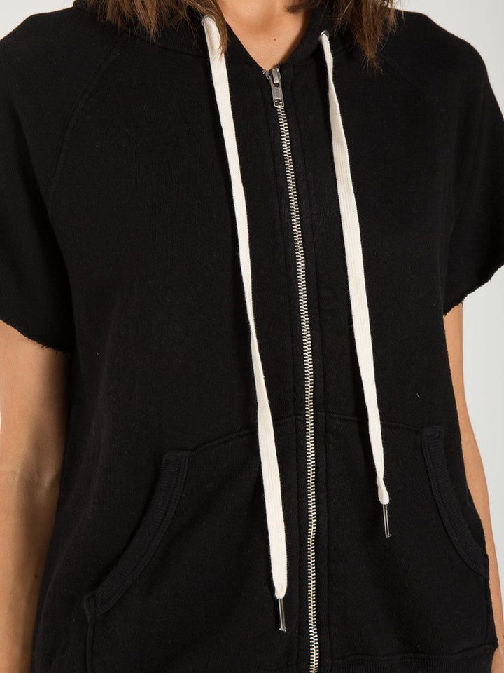 n:Philanthropy - Waldo Short Sleeve Zip in Black Cat