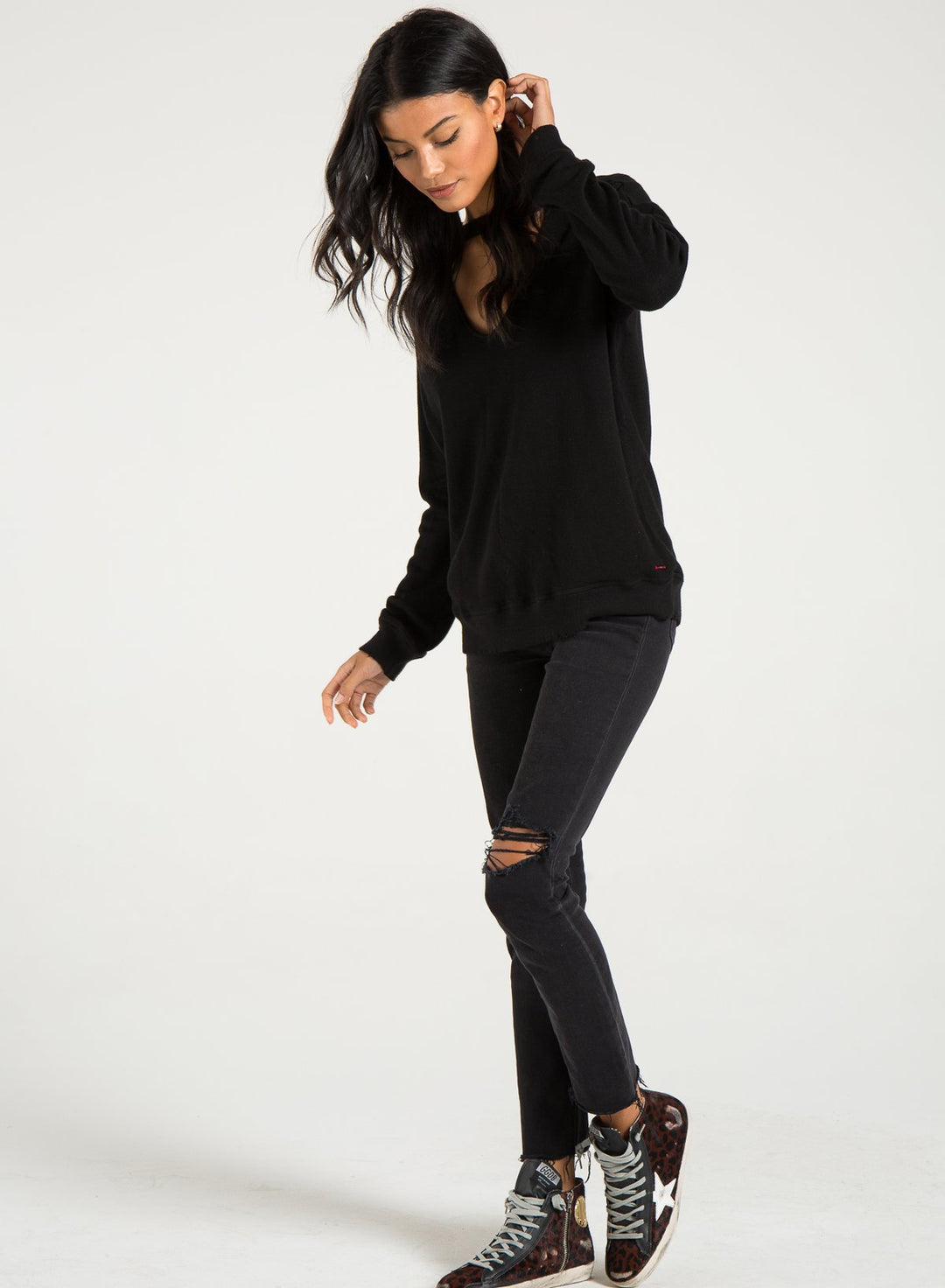 PHILANTHROPY- Pria-Sweatshirt Black Cat