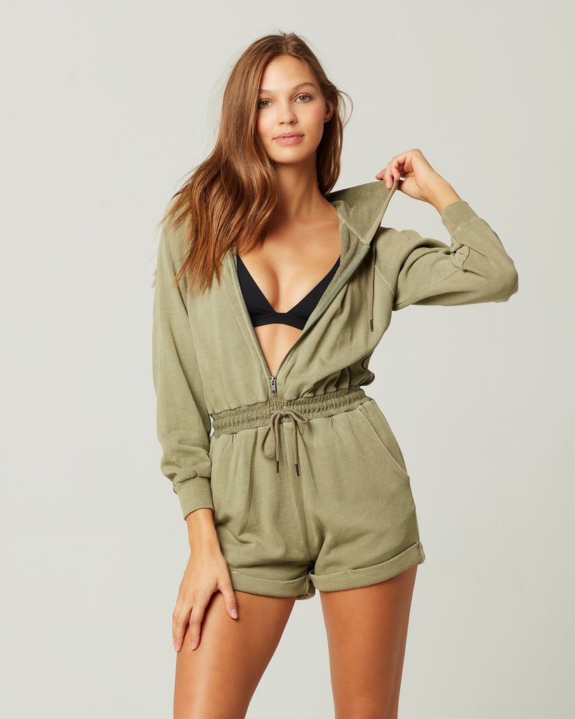 L*Space - Stay Cool Romper in Washed Army