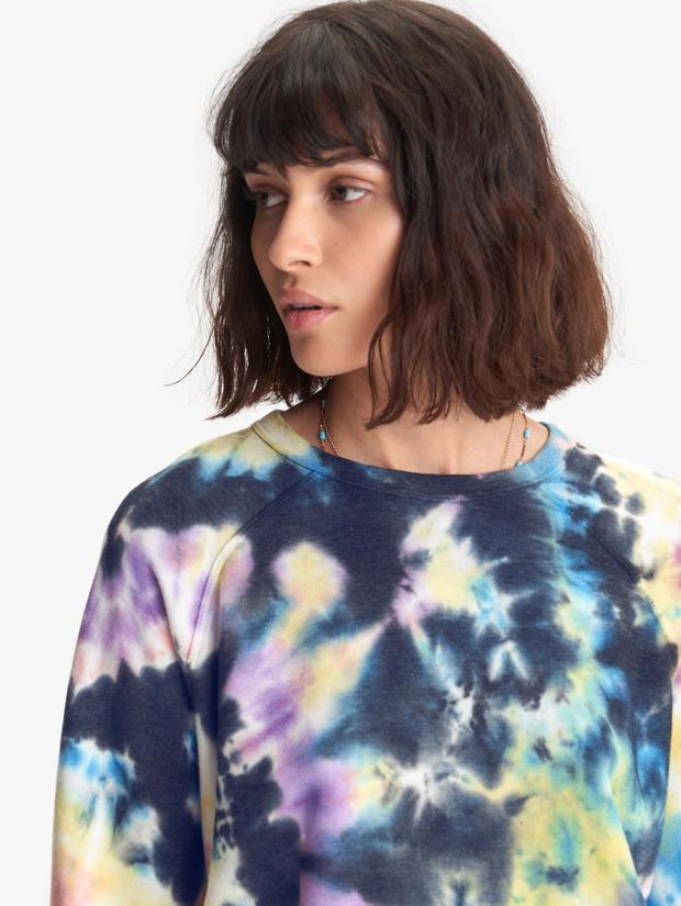 Mother denim 2025 tie dye sweatshirt