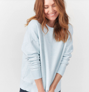 Frank & Eileen - Ribbed Knit Pullover in Archie Blue Melange