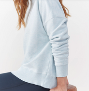 Frank & Eileen - Ribbed Knit Pullover in Archie Blue Melange