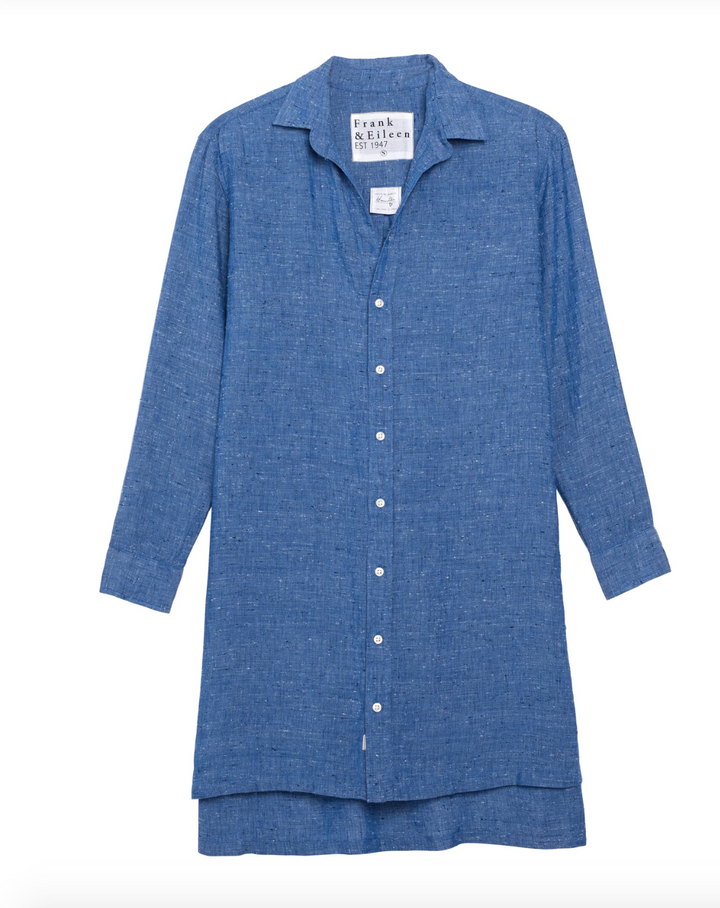 Frank & Eileen - Hunter Dress in Textured Blue Linen Default