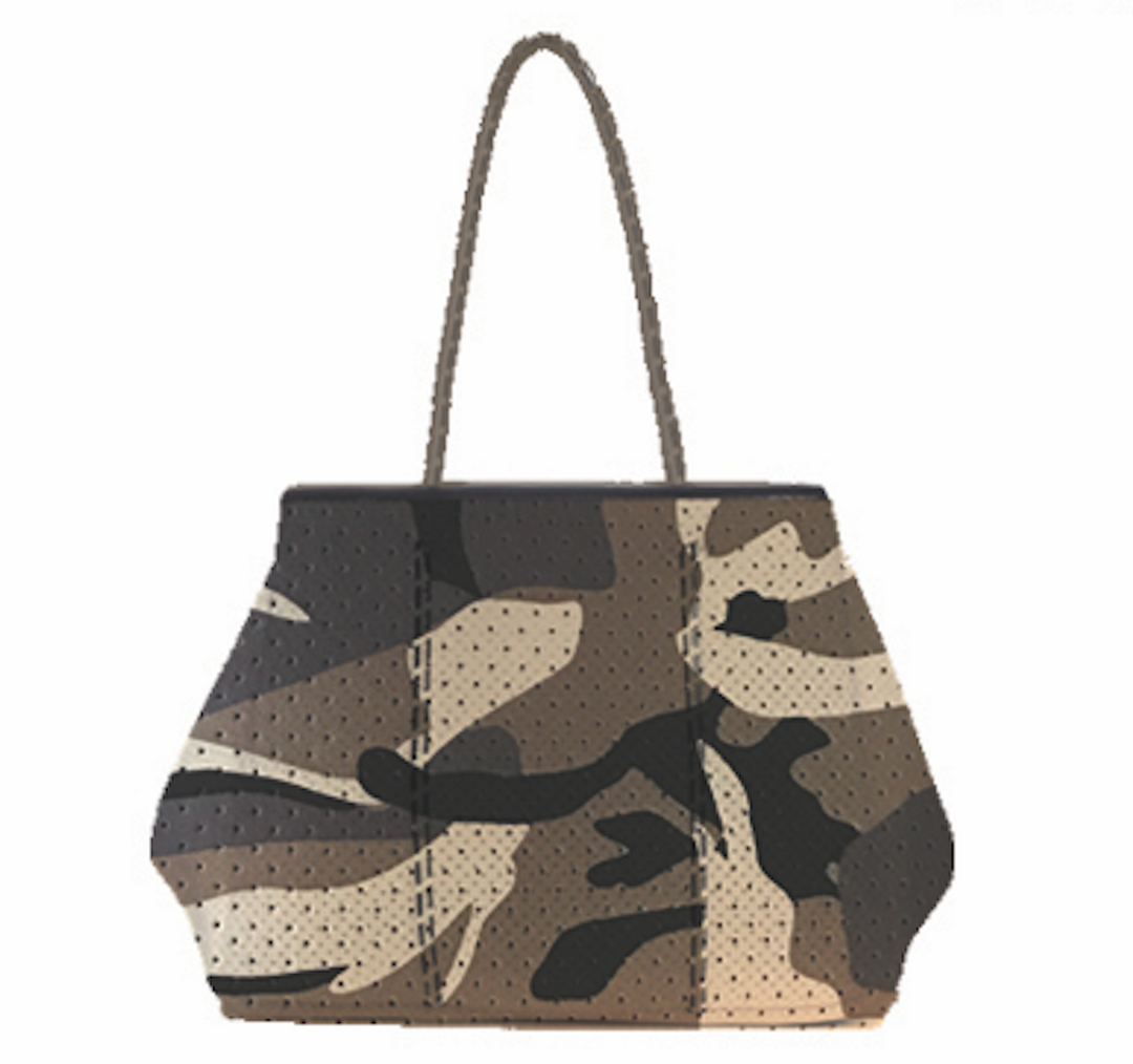 Annabel Ingall - Sporty Spice Neoprene Tote in Brown Camo