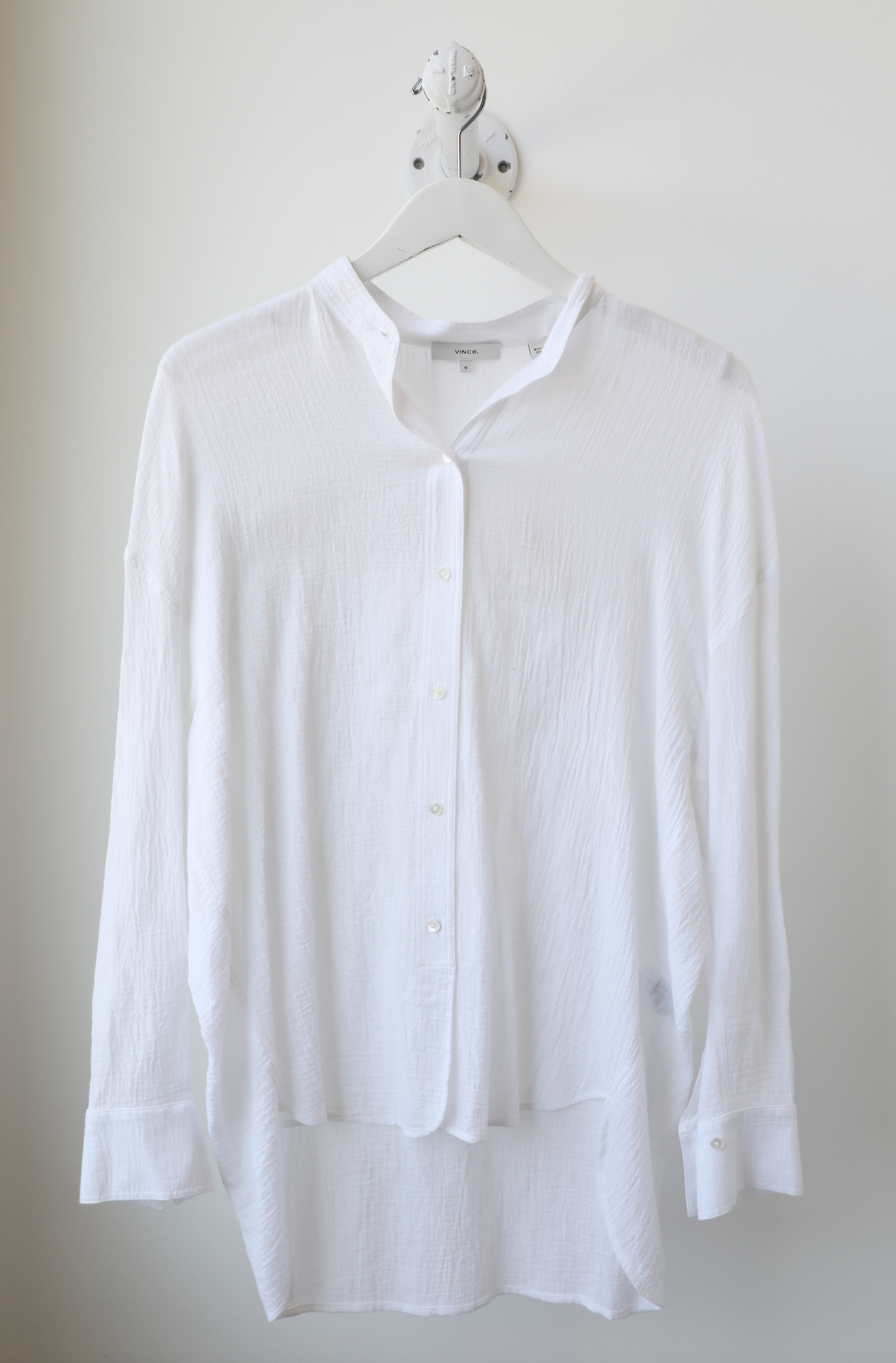 VINCE - Button Up Tunic in Optic White