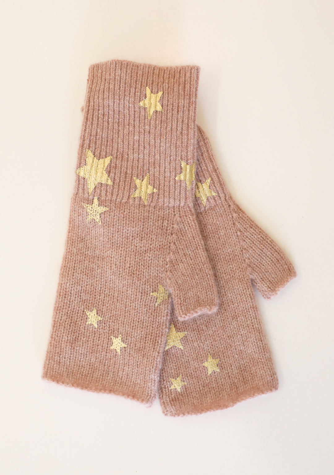 White + Warren - Printed Star Arm Warmer in Pink Moon Heather Default