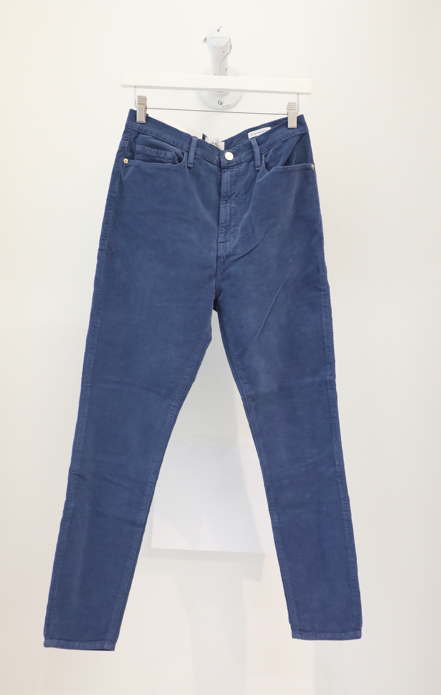 Frame - Ali High Rise Cigarette Cord in Twilight Blue Corduroy Denim Jeans