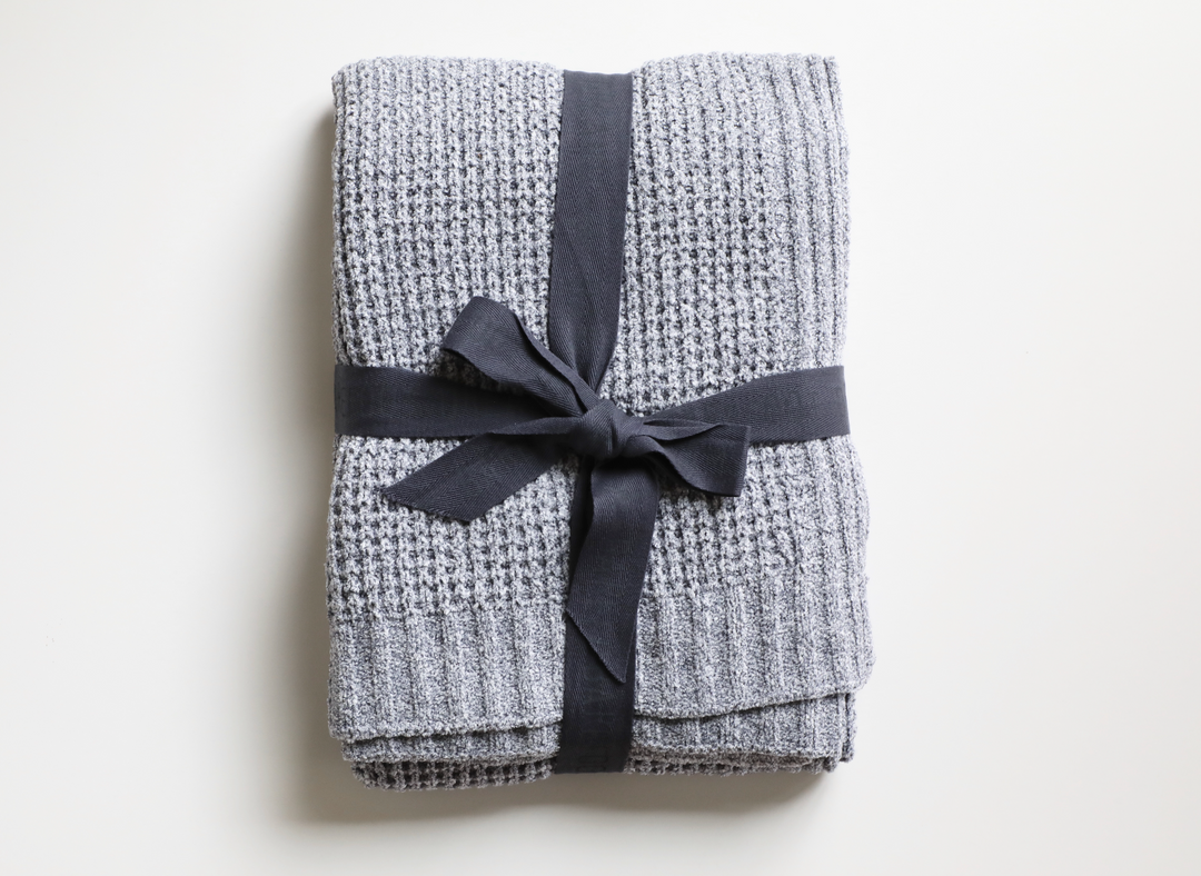 Barefoot Dreams - Waffle Throw Blanket in HE Pacific Blue