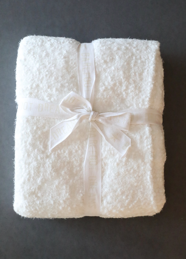 White barefoot dreams blanket best sale