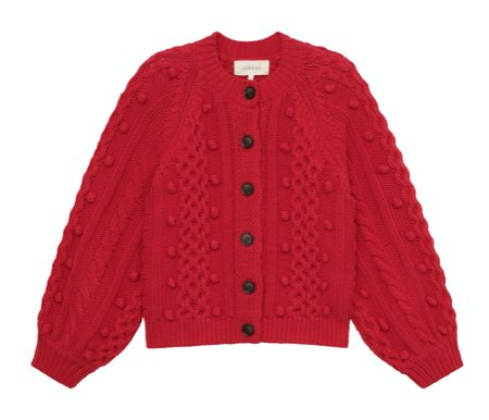 The Great- The Mountainside Cardigan in Deep Rose