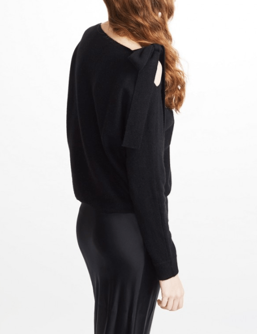 White + Warren - Asymmetrical Shoulder Sweater