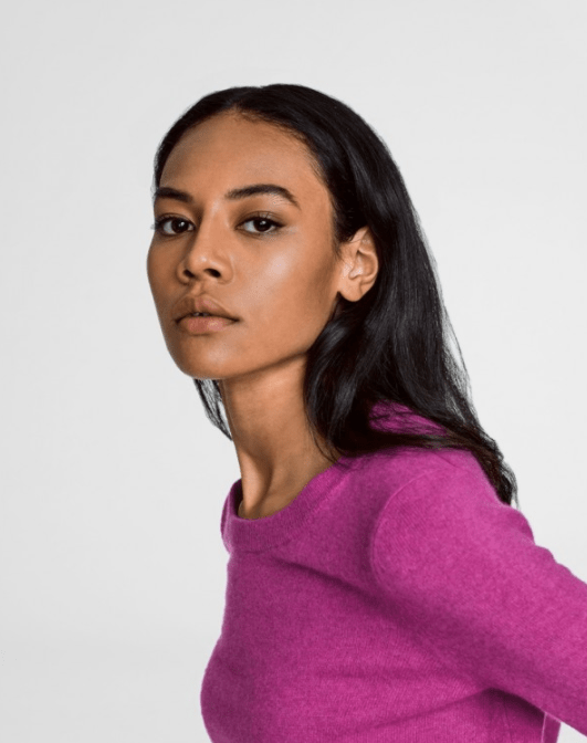 White + Warren - Essential Crewneck Bright Fuchsia Heather