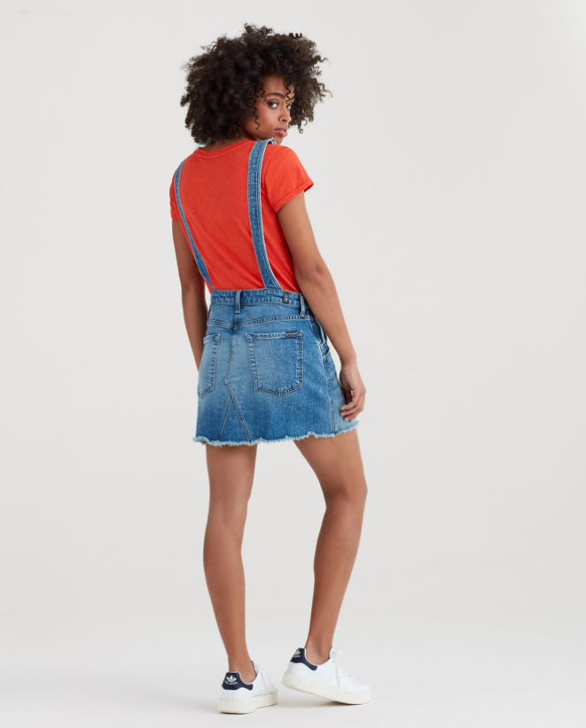 Overall sales mini skirt