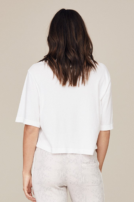 DAVID LERNER - Boxy Tee With Mickey Graphic in White