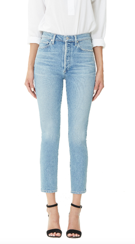 Citizens of Humanity - Olivia Seam High Rise Slim Crop Jeans in Outset wash
