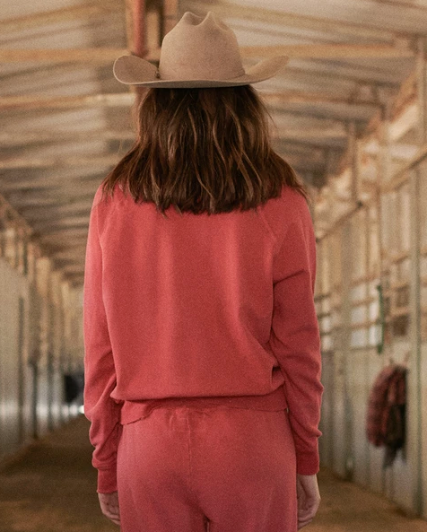 The Great - The College Sweatshirt with Ram Graphic in Cardinal