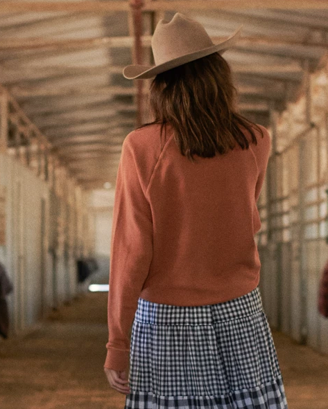The Great - The College Sweatshirt with Ram Graphic in Spice