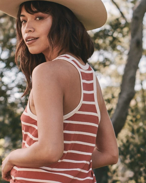 The Great - The Racer Tank in Cardinal Stripe