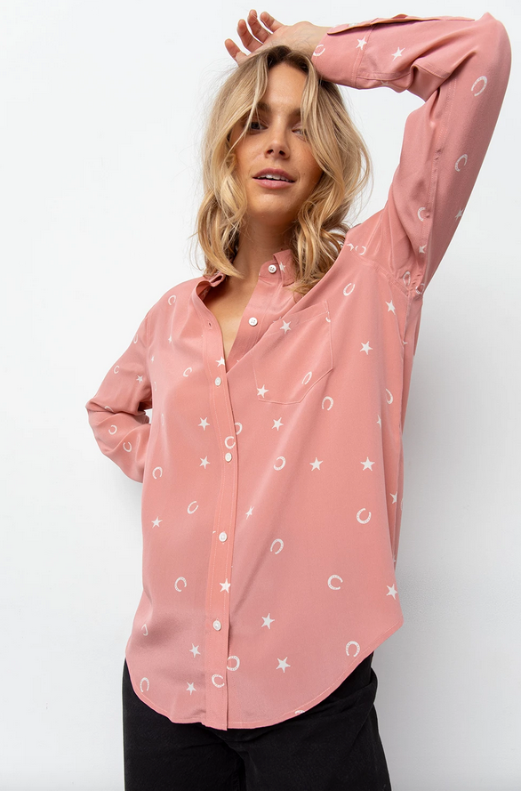 Rails - Kate Blouse in Mauve Lucky Horseshoes