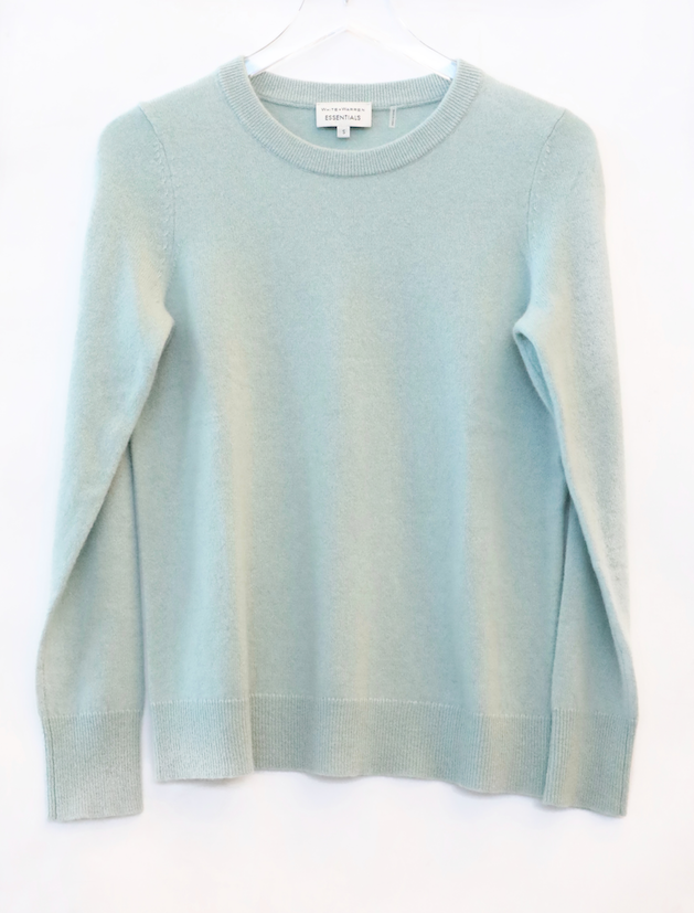 White + Warren - Essential Crewneck in Pistachio Heather