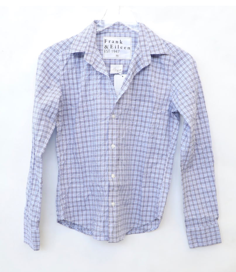 Frank & Eileen - Barry Button Up Shirt in Small Blue Plaid
