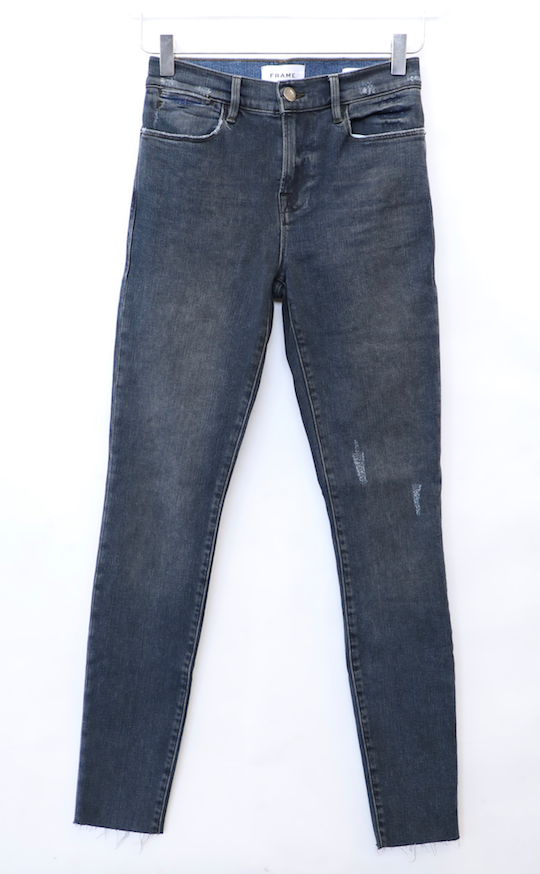 Frame - Le High Skinny Jeans with Raw Edge in Carmen Rip
