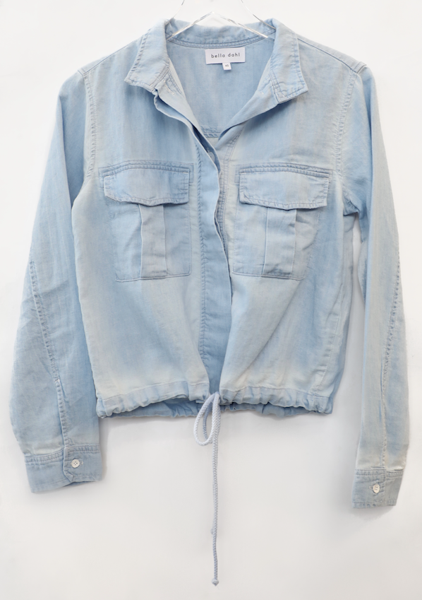 Bella Dahl Drawcord Military Jacket in Sunseams Wash